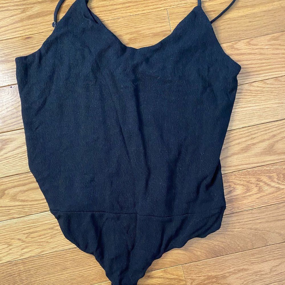 White Birch Black Terry  Bodysuit